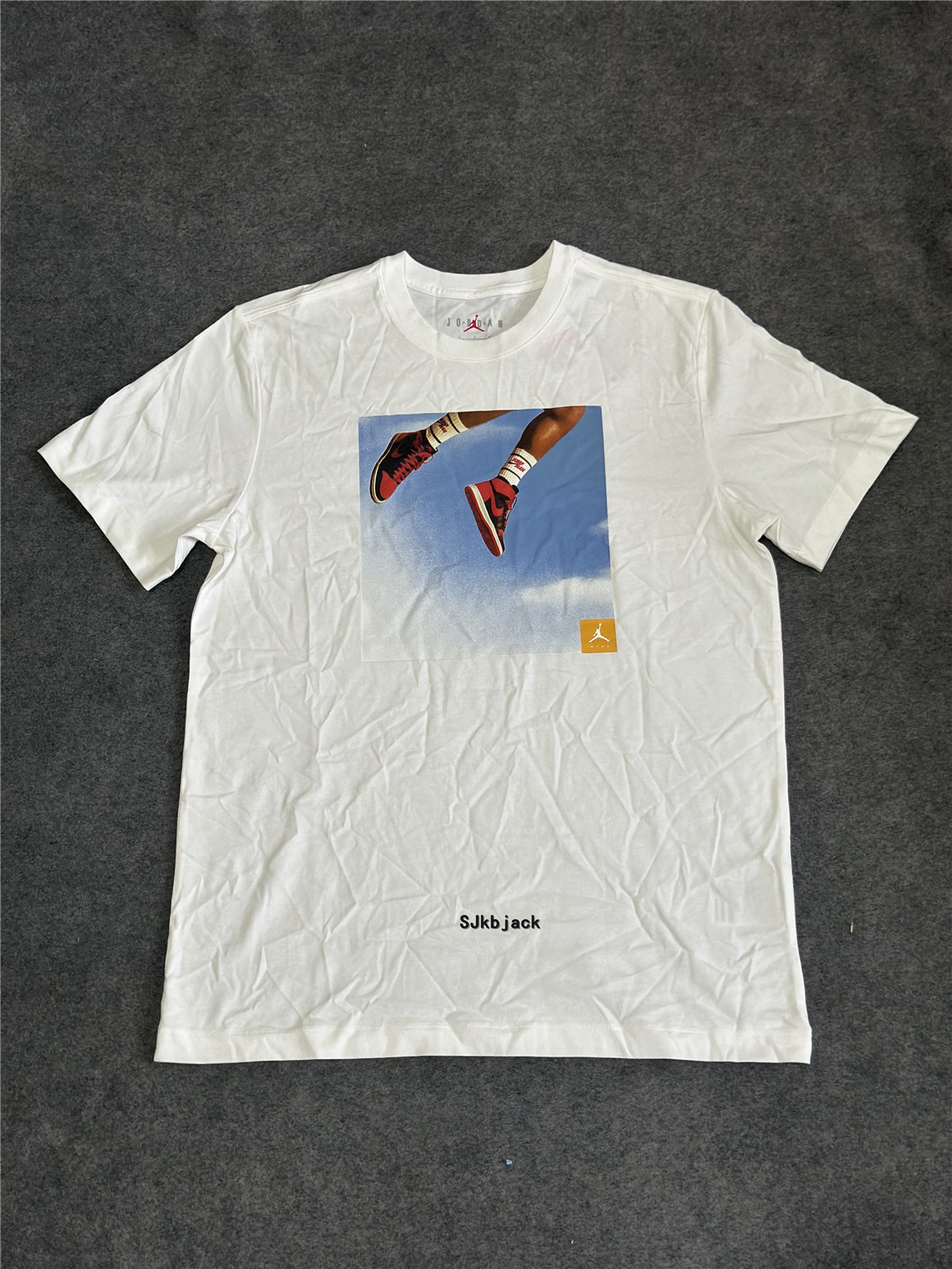 AIR JORDAN 男AJ1印花透气舒适运动休闲圆领短袖T恤 DA9895-100