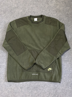 Nike耐克男秋冬运动休闲摇粒绒拼接保暖舒适套头卫衣DD4855-355