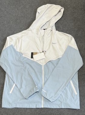 NIKE 耐克防泼水男跑步夹克防晒衣皮肤衣软壳连帽外套FB7541-094