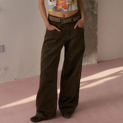 KAGA锈色酵洗休闲长裤