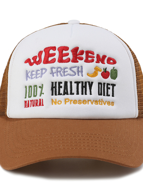 官方正品KAGA【Fruit shop】新鲜水果刺绣棒球帽货车卡车帽