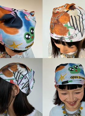 官方正品KAGA Y2K朋克趣味运动户外百搭无缝高弹头巾魔术头巾