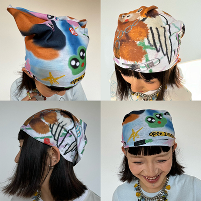 KAGA官方 Y2K朋克趣味运动户外百搭无缝高弹头巾魔术头巾