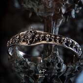 主师原创新款 百搭手镯手环 骷髅帝王手工打造纯银暗黑系s925时尚