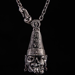 主师银饰力作黑白无常纯银吊坠2024新款挖掘民族之魂中国暗黑系