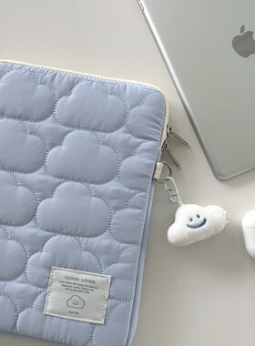 跨境韩国可爱云朵刺绣ipad平板电脑包ins11/13/15寸笔记本收纳包