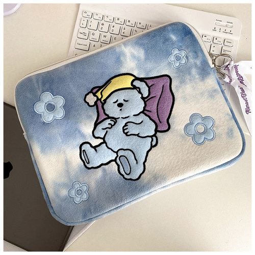 笔记本扎染兔子熊ipad电脑收纳包