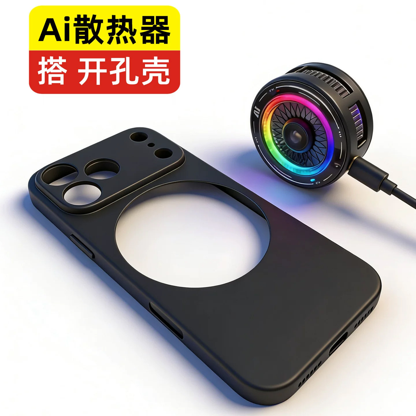 散热器+开孔壳散热又保护手机