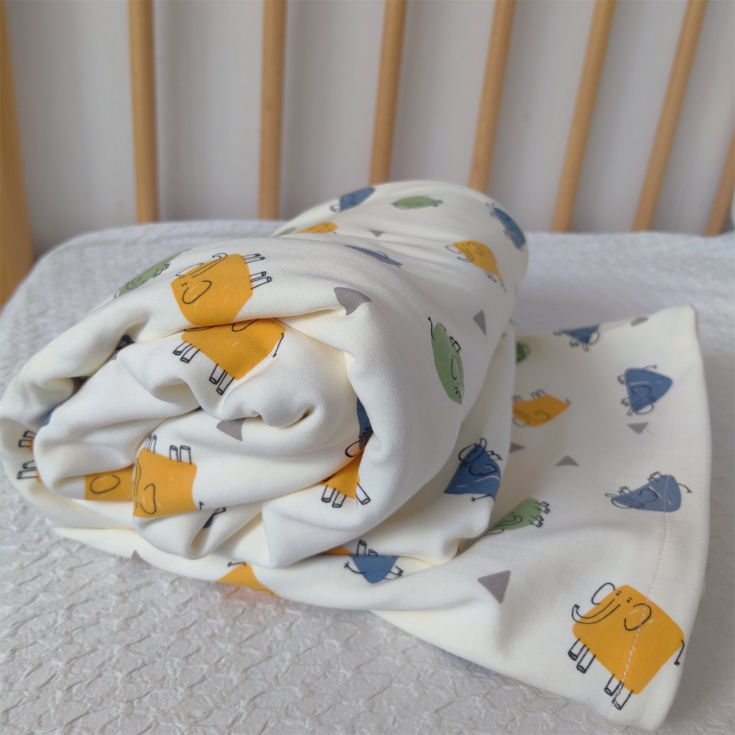 厚实款卡通全棉针织纯棉盖毯床单