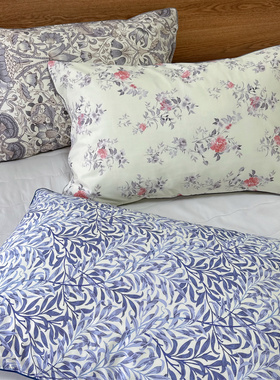 pin牌高货，A类纯棉60支贡缎全棉简约枕套48x74枕头套一对装百搭