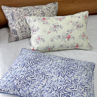 pin牌高货 百搭 A类纯棉60支贡缎全棉简约枕套48x74枕头套一对装