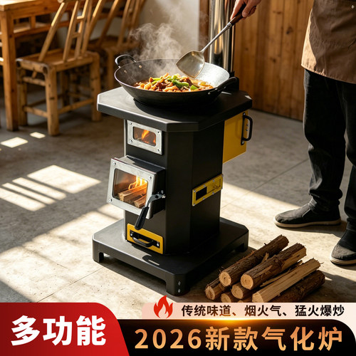 乡镇直达新品有礼气化柴火炉