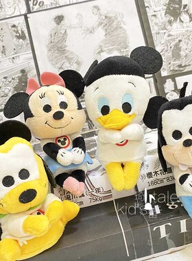 日本原单 排排坐幼儿园米妮 高飞 布丁狗 唐老鸭乖巧坐姿毛绒公仔