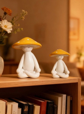简约现代冥想蘑菇摆件