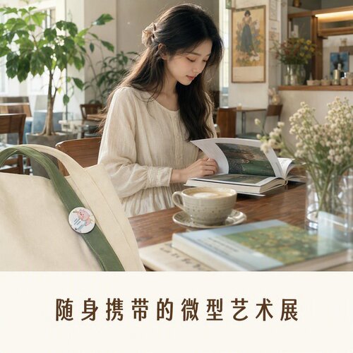 艺术展手绘徽章定制随身文艺范
