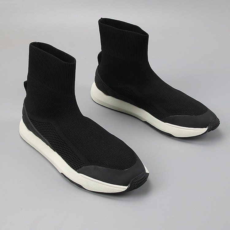 FOREIGN TRADE PLUS SIZE UNITED STATES LOW HEEL STRETCH KNIT SKINNY BOOTS BOOTS FLAT SLEEVE PLATFORM CASUAL BOOTIES WOMENS BOOTS