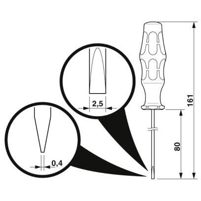 现货特价菲尼克斯一字型绝缘螺丝刀起子SZS 0,4X2,5 VDE-1205037