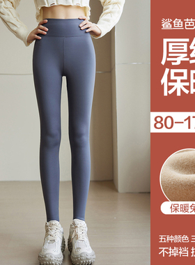 伪娘鲨鱼裤男士冬季男女同款通用瑜伽机车裤保暖修身无缝cd打底裤