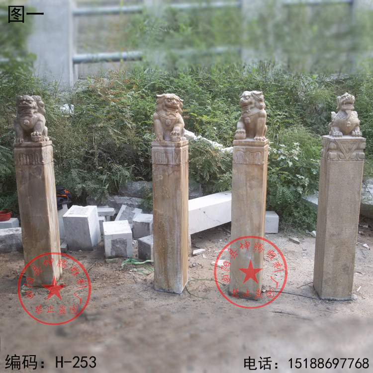 仿古做旧狮子栓马桩貔貅四神兽