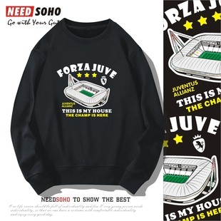 尤文图斯球迷卫衣长袖套头足球衣服圆领主场布冯内德维德皮耶罗新