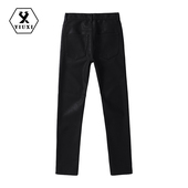 百搭直筒裤 潮流休闲修身 020 弹无力黑色皮裤 宇犀原创设计高品男装