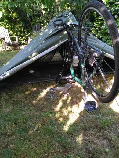 骑行帐轻量化无杆露营帐篷超轻金字塔帐篷含内外帐户外防蚊实用款