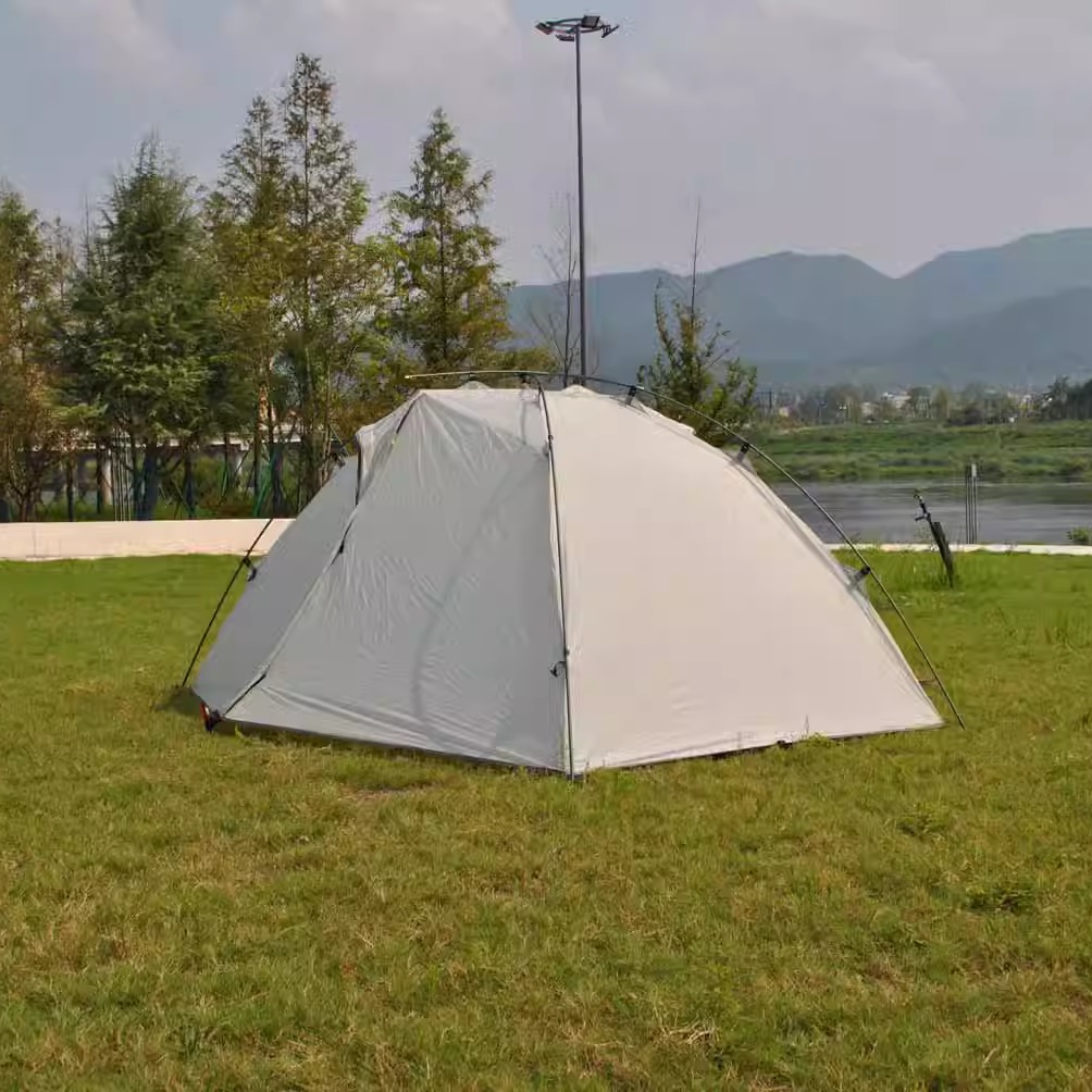 户外轻量化双人露营帐篷20D超轻尼龙涂硅布高品质铝杆含配套地席