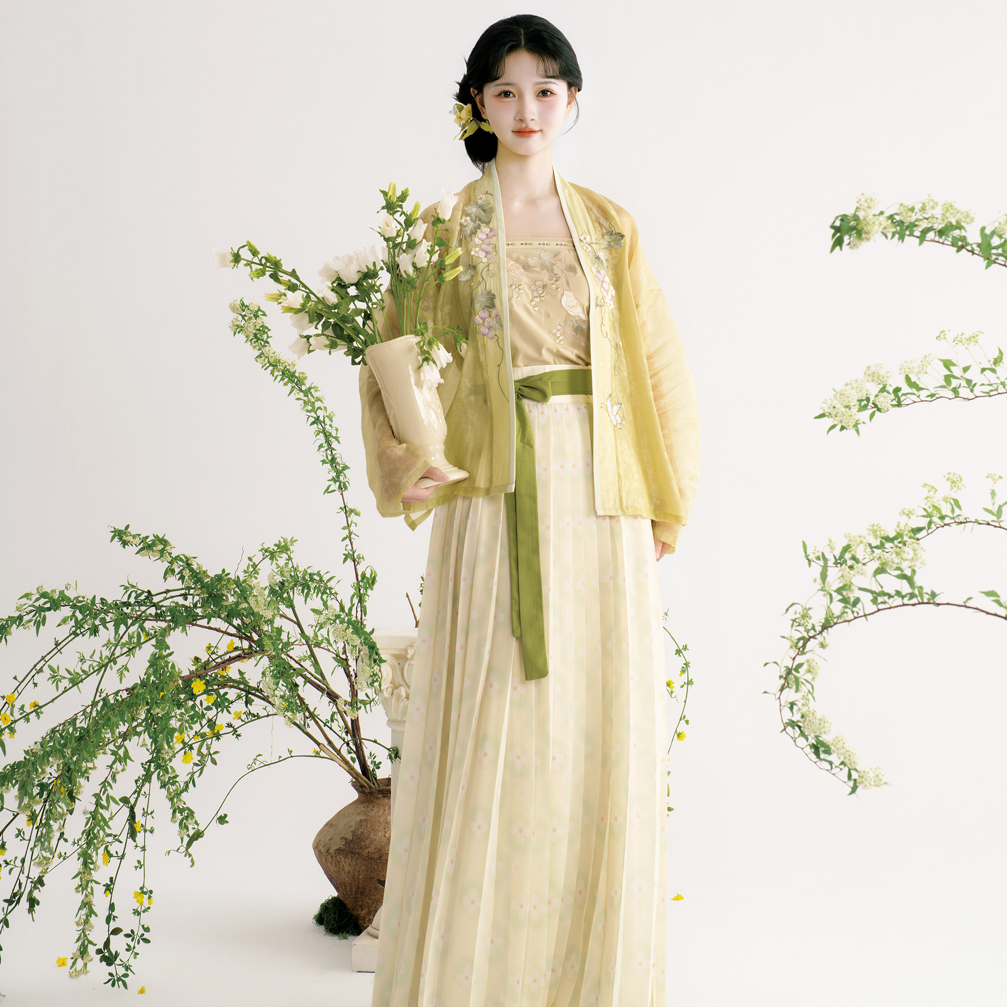 素羽华裳宋制改良汉服女日常春夏图片