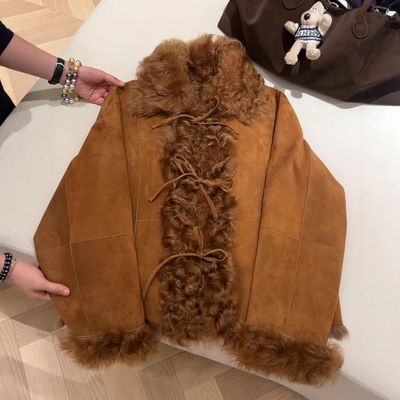 欧货时尚复古洋气时髦毛领外套