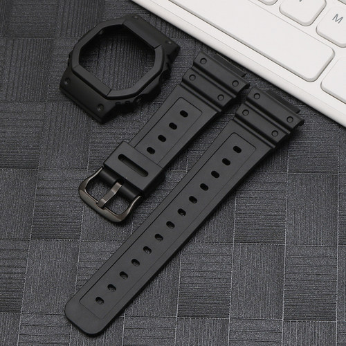 适配卡西欧DW-5600SK-1/BB/SRS/BCE-1/GW-B5600HR/AR方块表壳表带