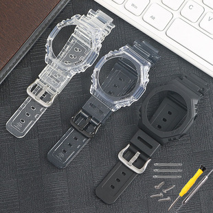 适配卡西欧八角农家橡树表带男GA-21001A/2110ET/GAB2100表壳改装