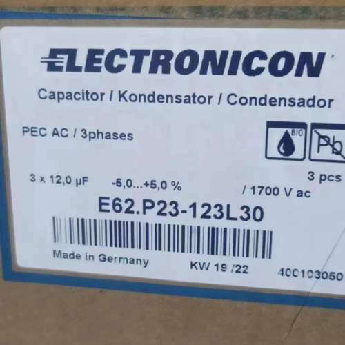 德国ELECTRONICON E62.P23-123L30 1700vac3*12uf电容秒发议价