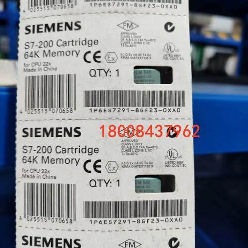 6ES7291-8GF23-0XA0/OXAO西门子64K存储器 6ES7 291-8GF23-OXA