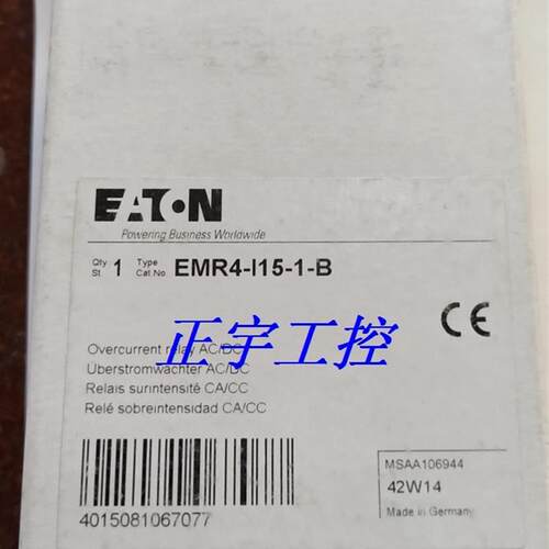伊顿穆勒EATON 已停产 电流监控器EMR4-I15-1-B 全新原装进口现货
