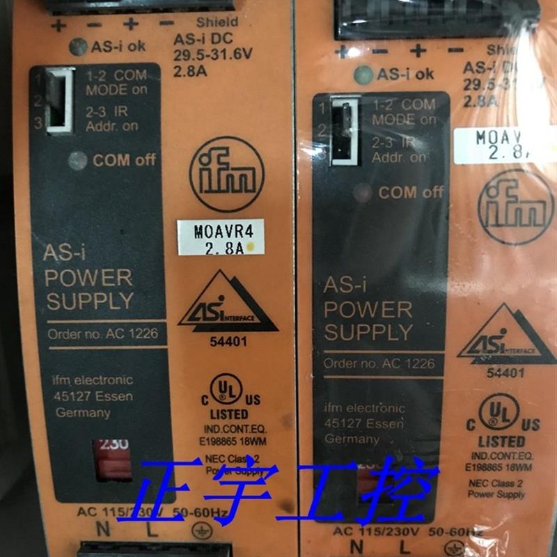 IFM电源 AS-i AC1226 输入115/230V 输出DC29.5-31.6V 2.8A