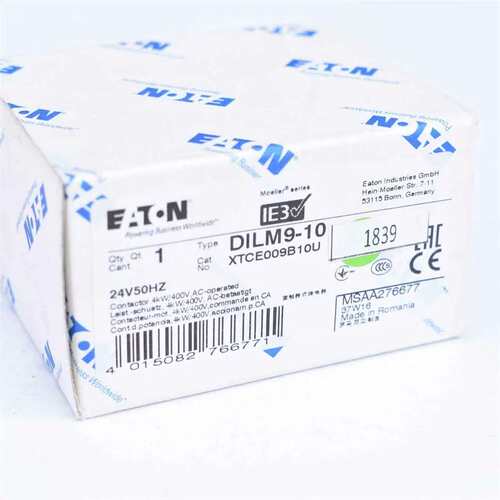 接触器4kw 24伏交流电DILM9-10 XTCE009B10U 线圈电压AC24V议价！