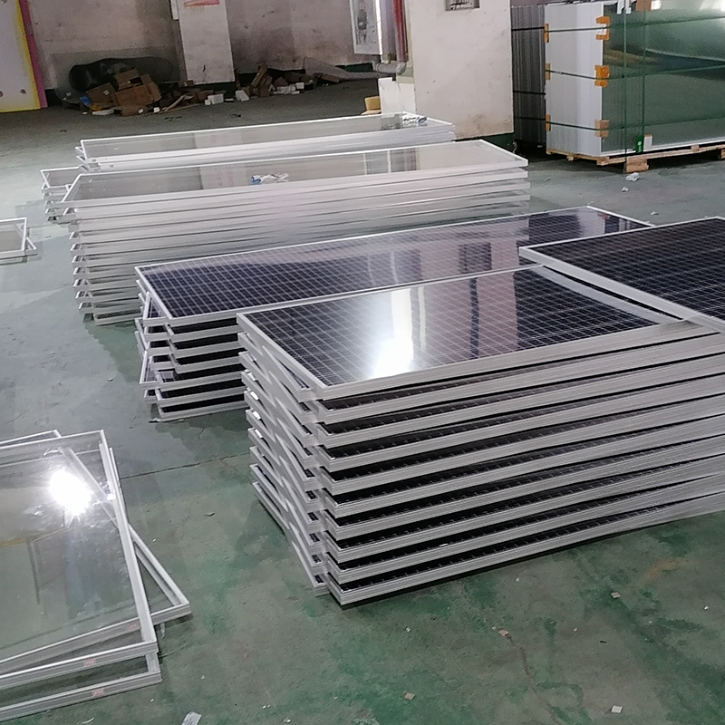 35铝合金边框包钢化玻璃收边仿光伏板 太阳能电池板组件拼接 定制