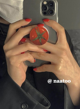 TORR｜小众个性西红柿气囊支架适用苹果13ProMax手机壳x韩国ins风14/15promax懒人支架