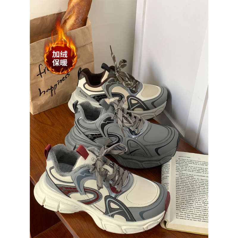 远益鞋行2024冬季新款厚底加绒老