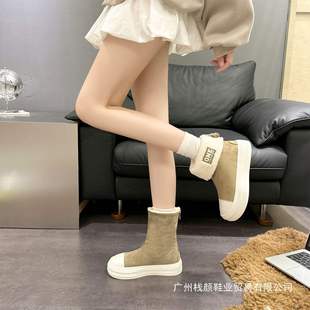 冬季新款加绒两穿帆布鞋软底百搭加绒加厚25W119防寒保暖