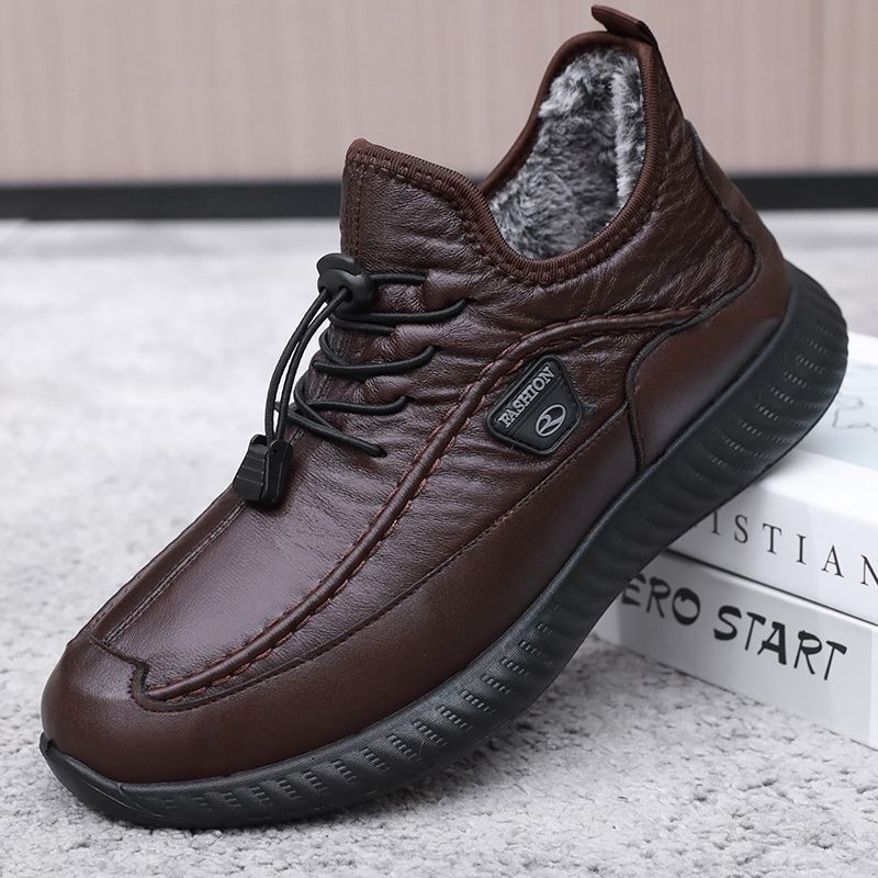 冬季老北京布鞋男棉鞋加绒加厚保