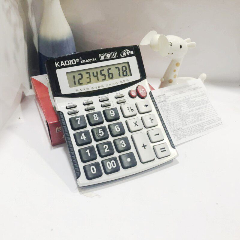 음성 계산기 금융 오피스 메카니컬 키보드 프런트 중형 컴퓨터 첨부 KADIO 8001 TA