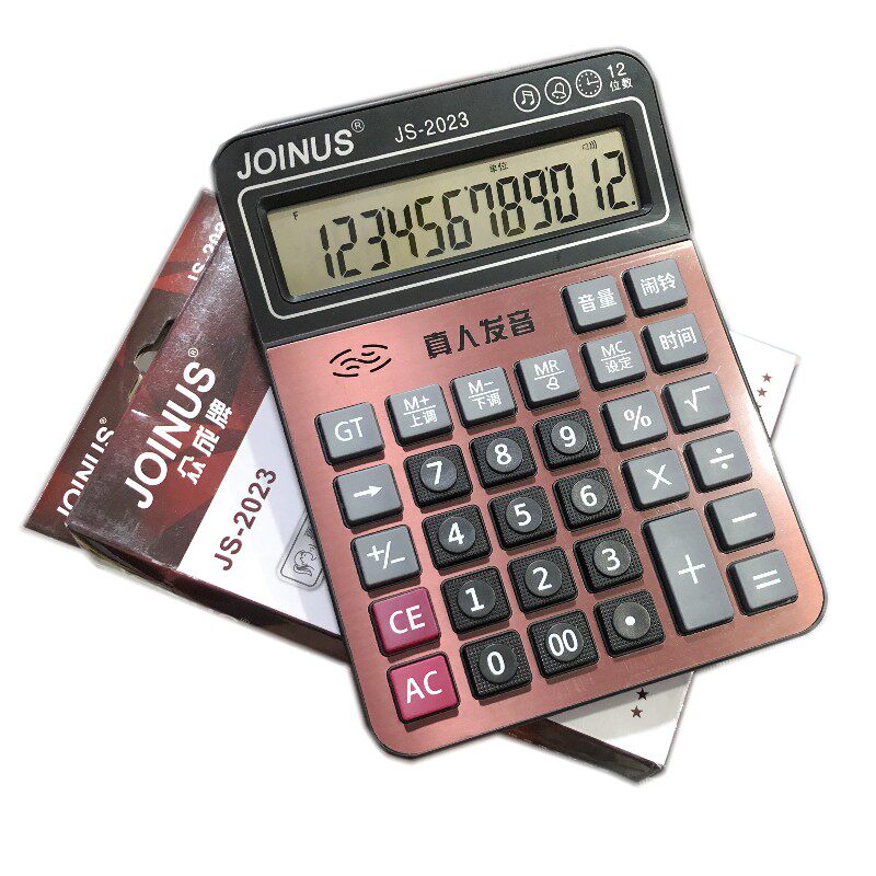 ZHONGCHENG JS-761|2023 실제 사람 발음 음성 계산기는 피아노 대형 화면 및 대형 버튼을 재생할 수 있습니다. 금융 계산기