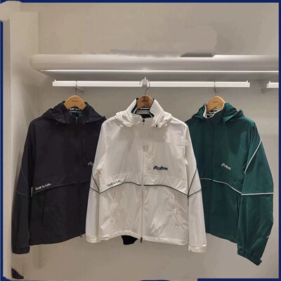 新款韩国malbon高尔夫服装男士球服连帽拉链运动休闲百搭上衣外套