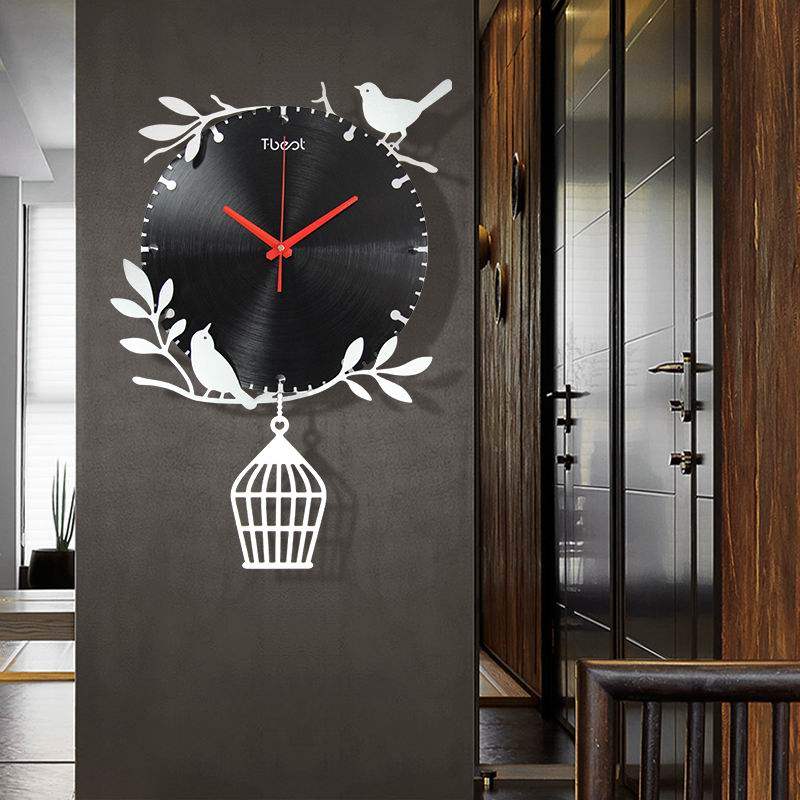尚美嘉愛情鳥時尚臥室客廳創意靜音挂鍾簡約藝術石英壁鍾個性挂表在類目 居家日用, 鍾, 掛鐘中 - 來自Buy2taobao.com提供專業的淘寶代購服務