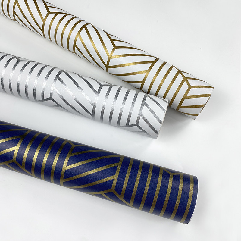 现代轻奢金色3d几何自粘壁纸店铺衣橱柜子装饰客厅餐厅背景墙贴纸