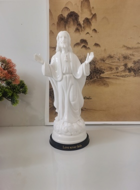 创意摆件家居饰品35CM陶瓷工艺品用品德化白瓷高档礼品客厅小礼物