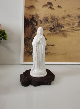 德化白瓷摆件19CM家居陶瓷工艺品历史雕像客厅书房装饰送礼品瓷器