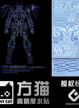 方猫 MG147 模型水贴  MG00七剑 Seven Sword 七剑 荧光