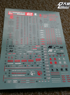 UC19 大林 MG UNICORN RX-0 独角兽 彩色电镀烫金水贴